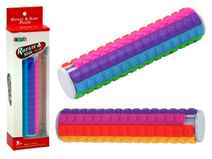 15-úrovňová logická hlavolam s valcom, farebný rotujúci valec