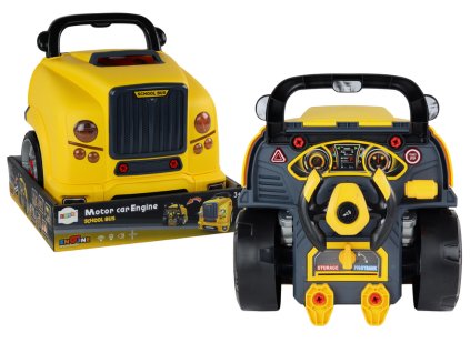 Demontáž motora dielenského autobusu - DIY sada Žltý autobus