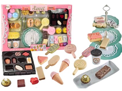 Sada cukrární, figúriek, kávových koláčov a cukrární do kaviarne, 50 ks.