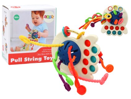 Senzorická hračka s chobotnicou pre bábätká, farebná