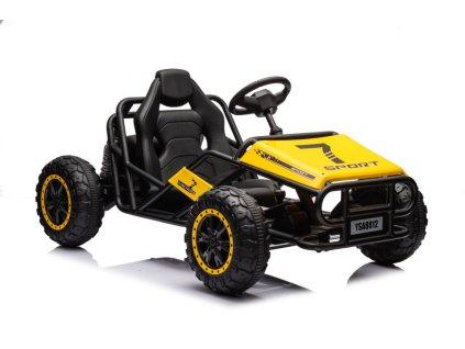 Batériový kočík A8812 oranžový 24V