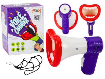 Nahrávanie hlasového meniča megafónom, tri hlasové režimy, ústa