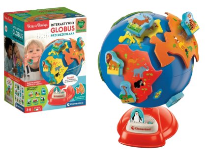 Interaktívny glóbus pre predškolákov, učenie poľštiny hrou Clementoni 50757