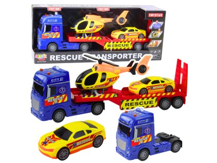 Záchranná súprava Nákladné auto Vrtuľník Auto Svetlá Zvuky