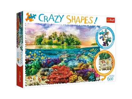Puzzle - 600 bláznivých tvarov - Tropický ostrov - Trefl 11113