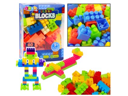 Vzdelávacia veľká stavebnica Blocks In A Box, farebná, 60 dielov.