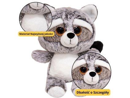 Plyšová hračka mýval s veľkými očami 22 cm