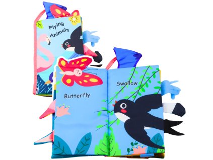 Mäkká senzorická kniha Vtáčiky Šušťajúce pišťadlo Farebné