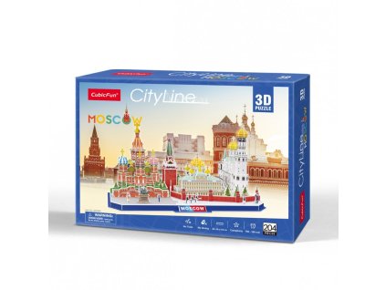 3D puzzle s čiarou mesta Moskva