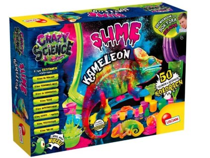 Súprava Crazy Science Slime Chameleon