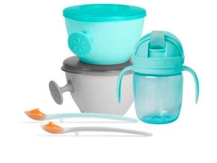 Sada krmiva Easy Feed, tyrkysová/sivá