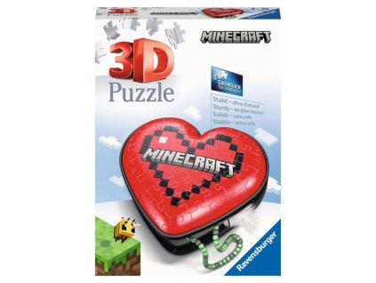 3D puzzle 54 dielikov Minecraft srdce