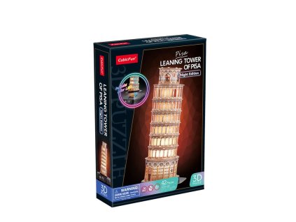 Šikmá veža v Pise 3D LED puzzle (nočná verzia)
