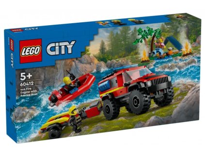 City Blocks 60412 Terénne hasičské auto so záchranným člnom