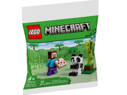 Minecraft 30672 Steve a mláďa pandy