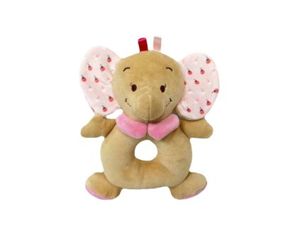 Hrkálka - ružový slon 18 cm