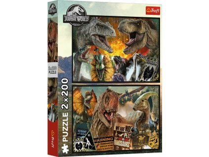 Puzzle 2x200 dielikov prehistorický svet Jurský park