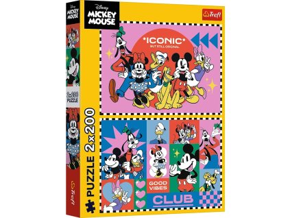 Puzzle Mickey Donald Čas s priateľmi 2x200 dielikov