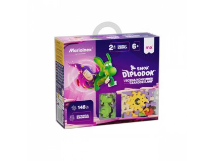 Mini vaflové bloky - diplodocus a scéna, 148 dielikov