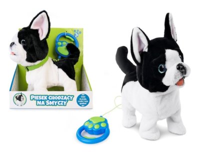 Interaktívny maskot chôdza so psom na vodítku