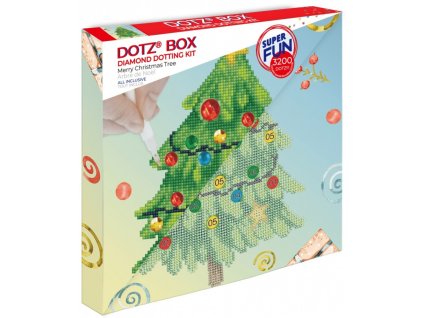 Sada diamantových bodiek Veselý vianočný stromček