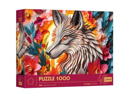 1000-dielna puzzle k 40. výročiu, papierové umenie, vlk