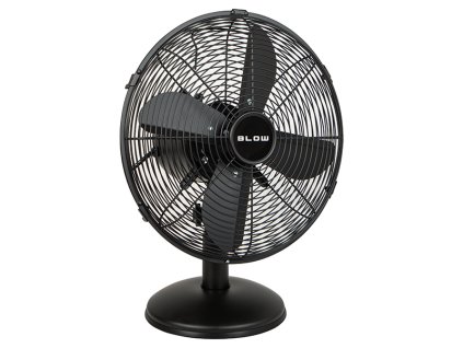 44-658# 30 cm čierny kovový stolový ventilátor