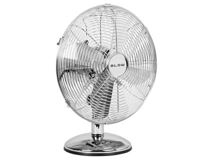 44-657# Stolový ventilátor 30 cm strieborný kov