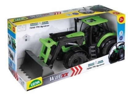 Traktor Lena Worxx s lyžicou Agrotron 45 cm v krabici