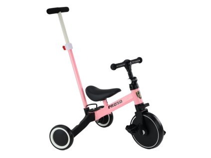 Trojkolka PRO50 s rukoväťou ružová