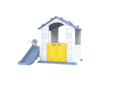 Detský záhradný domček 3v1 s modrou strechou