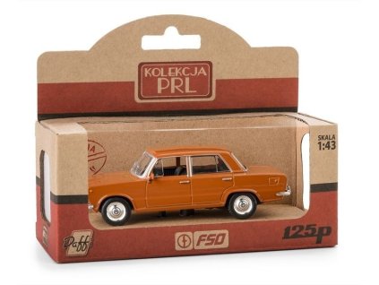 Hnedé vozidlo PRL Fiat 125p