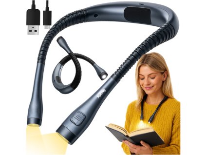Izoxis 25675 LED čítacia lampa na krk