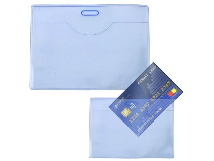 Sada flexibilných puzdier na ID karty, priehľadné modré, 20 ks.