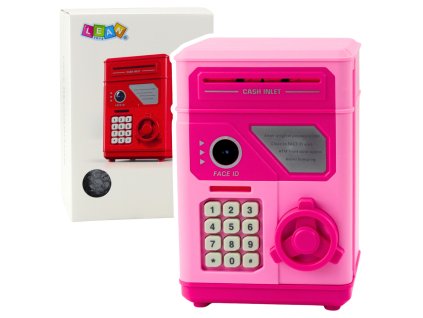 Elektronická pokladnička s PIN kódom pre deti, ružová