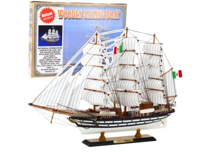 Zberateľský model dekoratívnej plachetnice Amerigo Vespucci 64x46cm