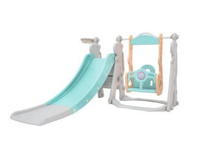 Detská šmýkačka s hojdačkou a basketbalovým košom Žirafa, pre deti od 1 roka