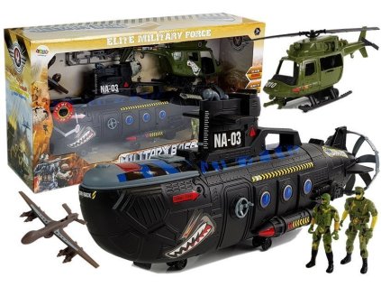 Vojenská ponorka 54 cm so zvukmi vrtuľníka