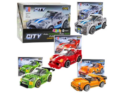 Stavebné bloky 2v1 Auto Robot Naťahovací pohon 194-216 ks Mix