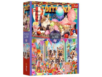 Puzzle - 2x500 - Nadýchaní priatelia - Trefl 37495