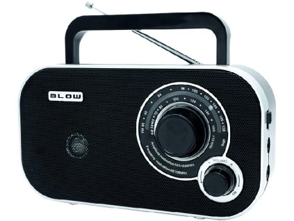 77-543# Prenosné analógové rádio AM/FM Blow RA12 čierne a strieborné