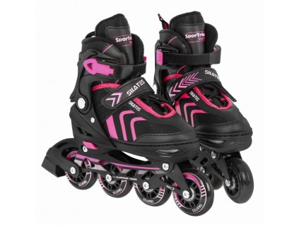Kolieskové korčule, sada 4V1 34-38 ružové