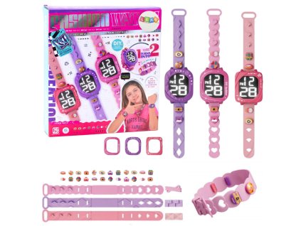 Detské hodinky DIY s vymeniteľnými nastaviteľnými pásikmi, ozdobné korálky