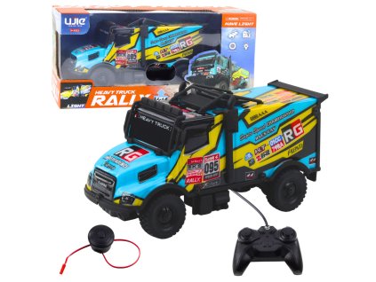 RC Truck Diaľkovo ovládané auto s osvetlenou tyrkysovou karosériou