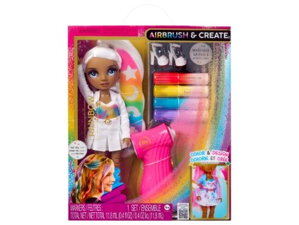 Dúhová bábika s vysokou airbrush technikou, sivé oči