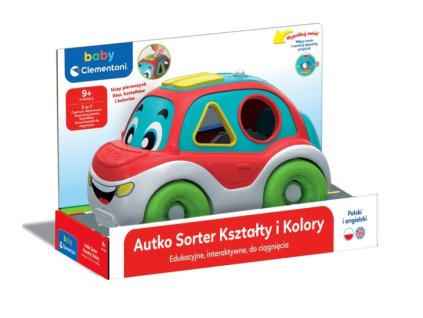 Interaktívny triedič áut, tvary a farby, poľština a angličtina, Clementoni 50808