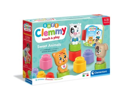 Clemmy Roztomilé zvieratá Mačiatko Pes Krava Kniha Bloky Clementoni 17849