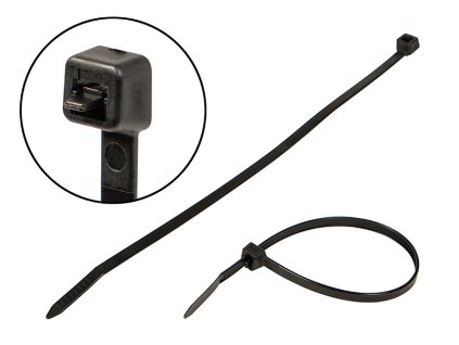 41-308# Káblová páska 4,8x200mm čierna, odnímateľná