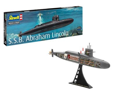 Plastikový model lode S.S.B. Abraham Lincoln v mierke 1/253
