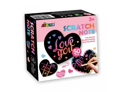 Zošity so stieracím papierom - zápisník v tvare srdca